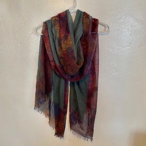 Teal, Purple & Yellow Colorful Scarf/Wrap